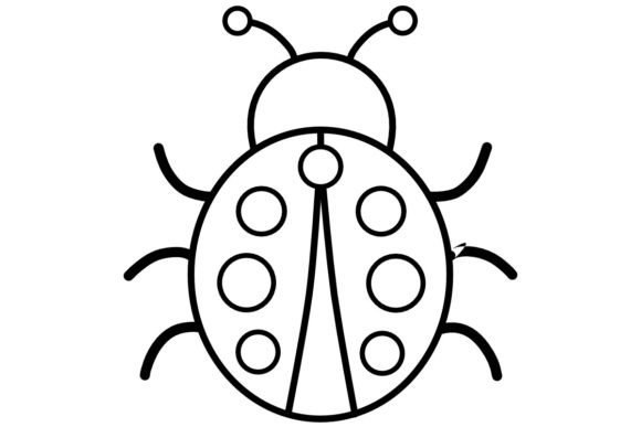 Download Ladybird LineArt Procreate Brush Stamp - Procreate brush Collection
