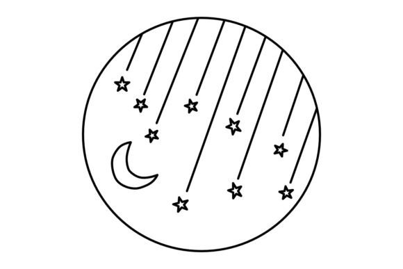 Download Moon and Stars Procreate Brush Stamp - Procreate brush Collection