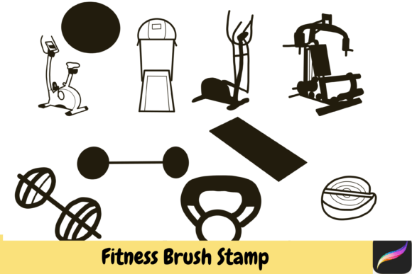 Download Fitness Procreate Brush Stamps IPAD - Procreate brush Collection