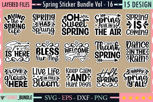 Download Spring Sticker Bundle Vol - 16 - Spring Collection