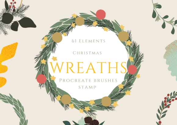 Download Procreate Brushes Wreaths Christmas - Procreate brush Collection
