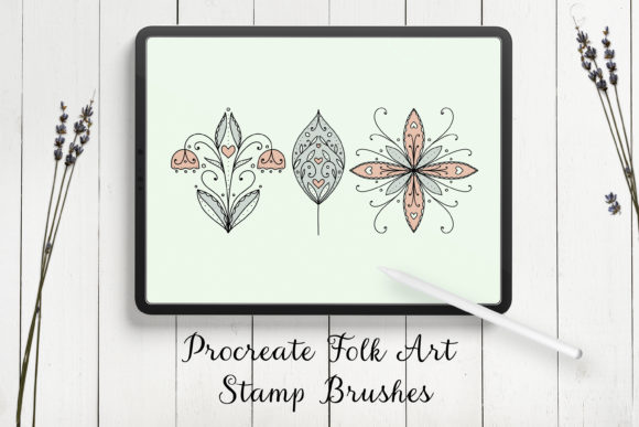 Download Modern Folk Art Floral Procreate Brushes - Procreate brush Collection