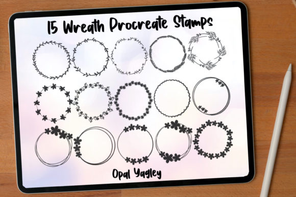 Download Wreath Procreate Brushes - Flower Stamps - Procreate brush Collection