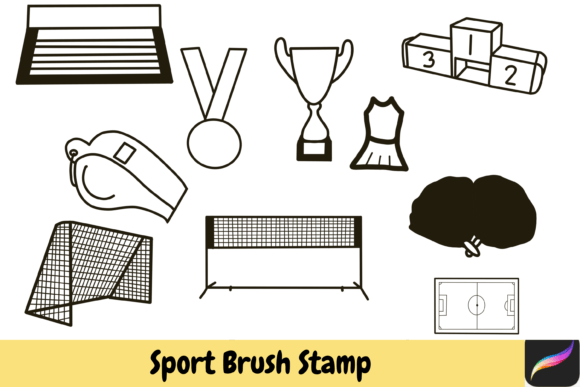 Download Sport Procreate Brush Stamps IPAD - Procreate brush Collection