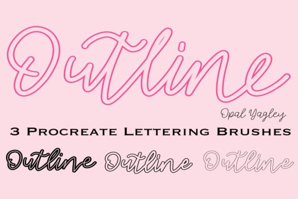 Download Outline Procreate Brushes - 3 Thickness - Procreate brush Collection