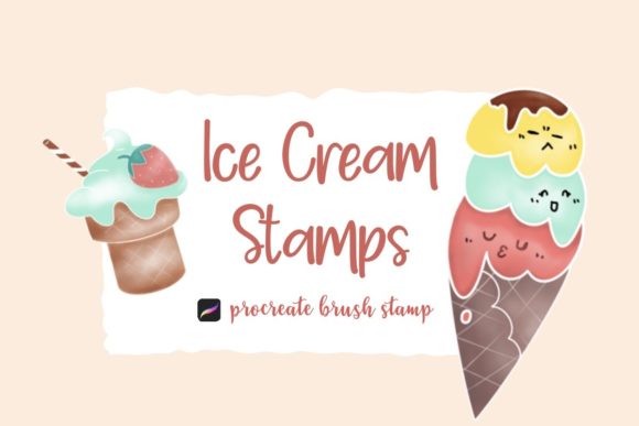 Download Procreate Brush Stamp : Ice Cream - Procreate brush Collection