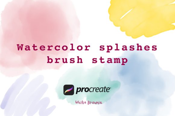 Download Procreate Brush Stamp- 40 Watercolor - Procreate brush Collection